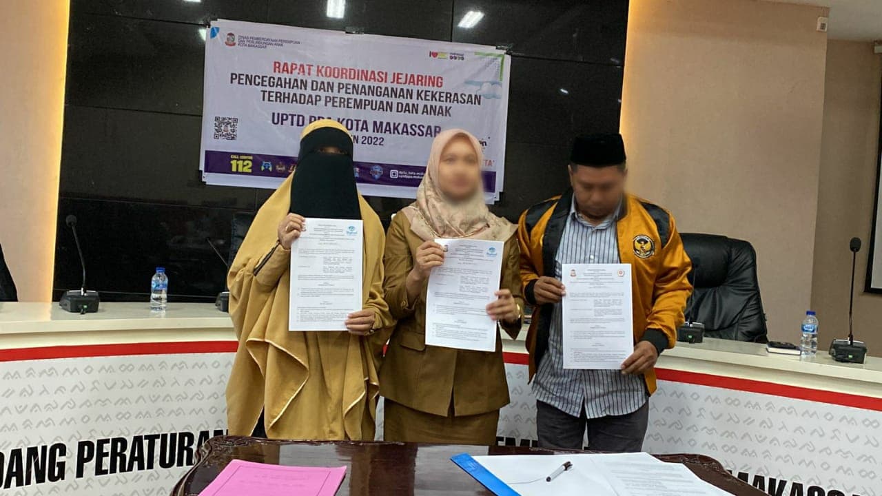 Muslimah Wahdah Makassar Tandatangan MOU bersama Dinas Pemberdayaan Perempuan dan Perlindungan Anak