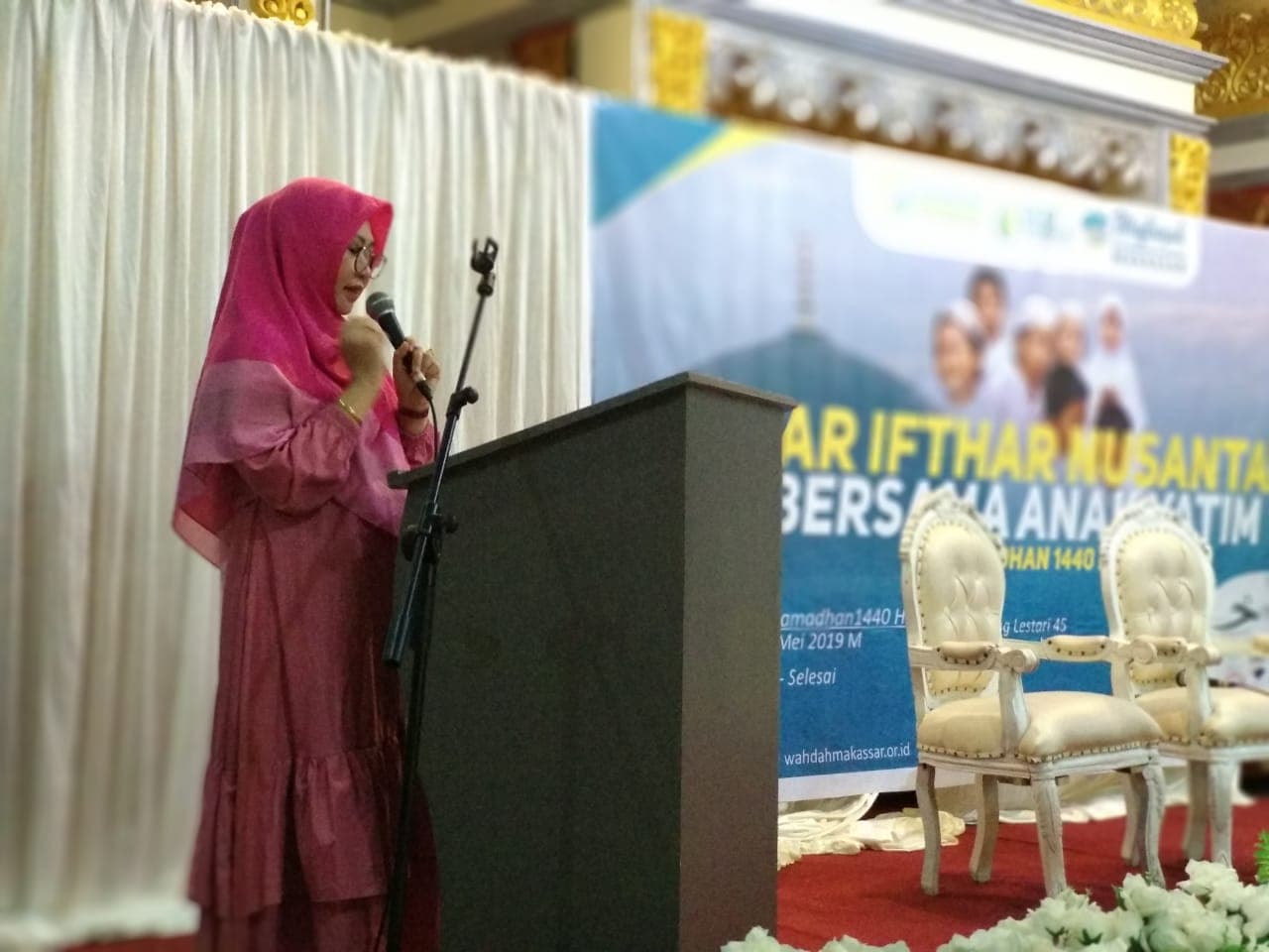 Kepala Bidang Organisasi Dinas Sosial Makassar Apresiasi Tebar Ifthar Muslimah Wahdah Islamiyah