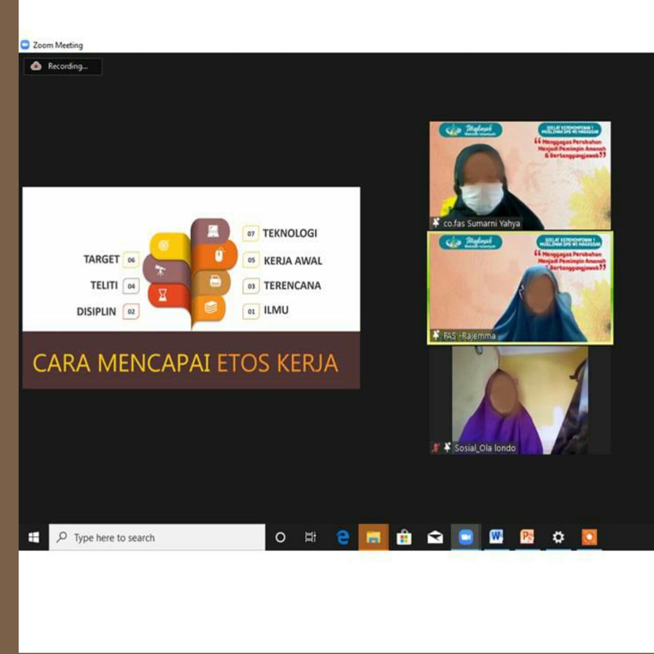 MWD Makassar Adakan Diklat Kepemimpinan 1 Secara Virtual