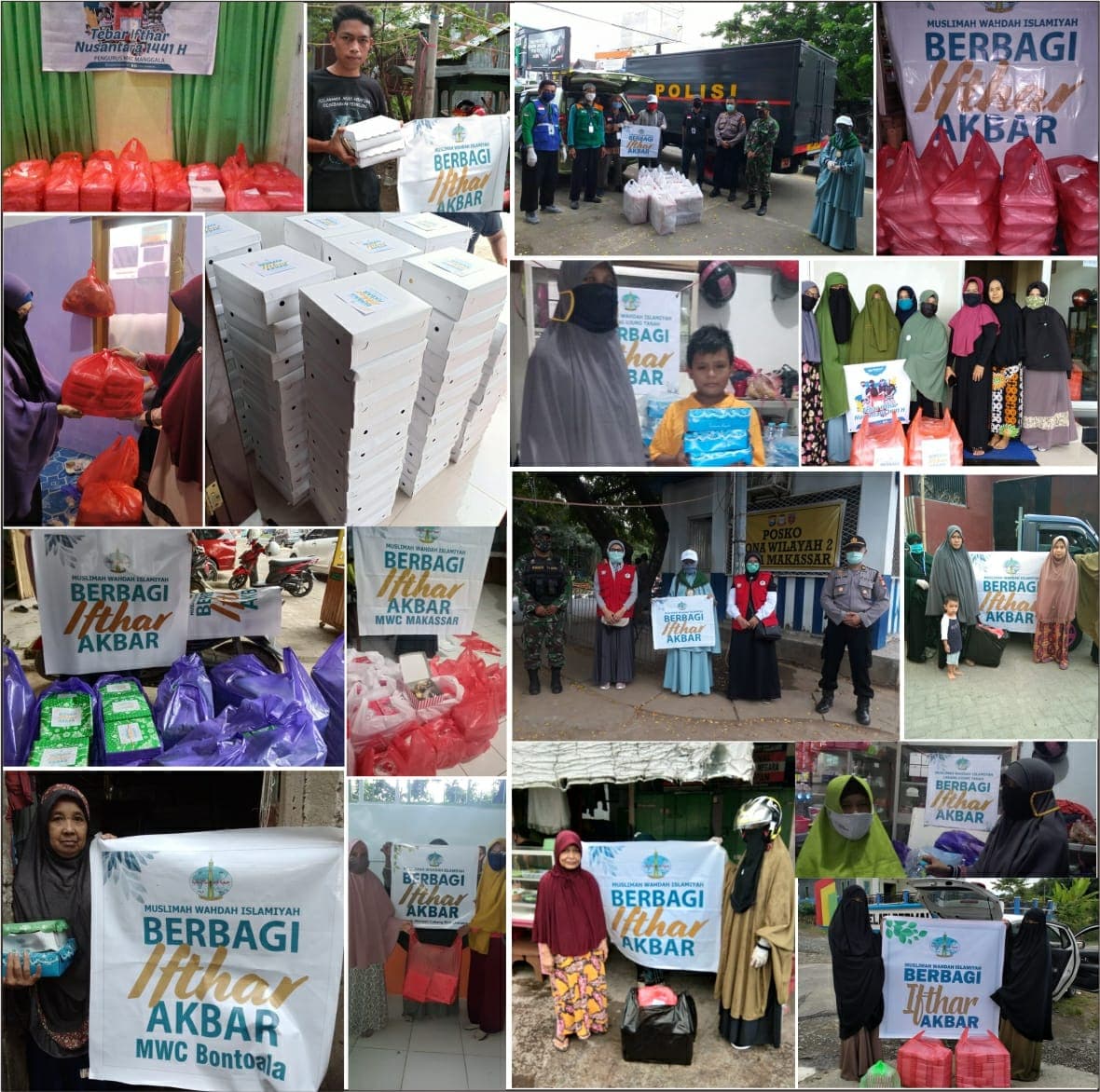 Muslimah Wahdah Makassar Berbagi 3.140 Paket Ifthar